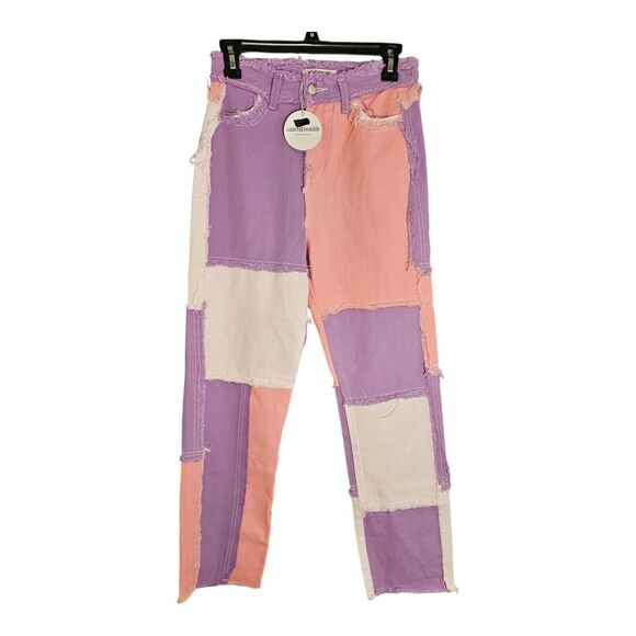 Colorful Natalie Pre-owned Jeans Pastel Color Block Colorful NWT Size 10 Small - Picture 3 of 7